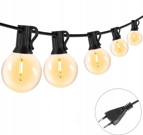 Kerti Erkélyfüzér Led Fény 15M 52xIZZÓ G40 1W