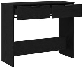 KonzolAsztal Fekete Tölgy 90x36x75 cm Mérnöki Fa