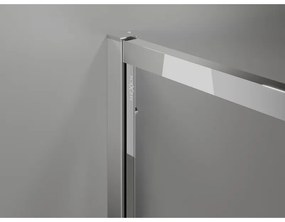 Mexen Exo, nyitható tolóajtó 100x200 cm, 6 mm átlátszó üveg, króm profil, 8151-100-000-01-00