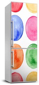 Hűtőre ragasztható matrica Színes körök FridgeStick-70x190-f-82358010