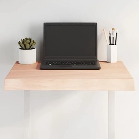 asztallap 60x50x(2-6) cm kezeletlen tömör fa élőszegélyes
