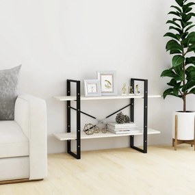kétszintes fehér tömör fenyőfa könyvszekrény 100 x 30 x 70 cm