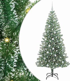 vidaXL Mű karácsonyi fa hóval borítva LED fényekkel 300 LED-del 210 cm