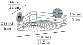 Fényes ezüstszínű öntapadós fürdőszobai kiegészítő szett Bari – Wenko