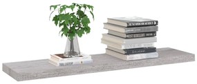 betonszürke MDF lebegő fali polc 90 x 23,5 x 3,8 cm