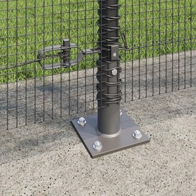 Hegesztett drótkerítés 7 felfogató oszloppal Szürke 1.2x10 m Acél