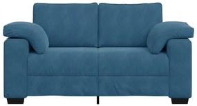 vidaXL kék bársony loveseat kanapé 120 cm