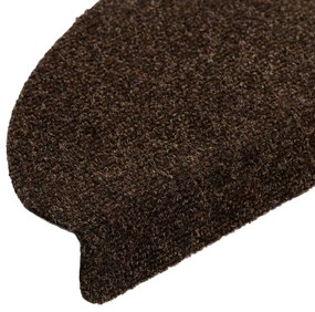 5 db öntapadós lépcsőszőnyeg 65 x 21 x 4 cm barna félkör alakú nagy