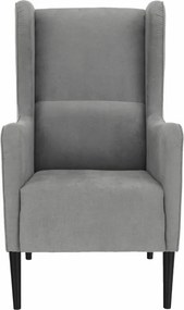 Kényelmes fotel, szürke/fekete, BREDLY