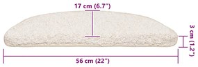 20 db fehér lépcsőszőnyeg 56x17x3 cm