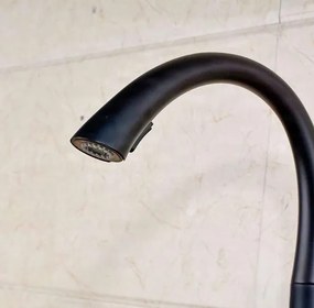 Konyhai csaptelep EYN NBR1900 kihúzható zuhanyfejjel, több színben, például matt fekete és króm kivitelben — Fehér