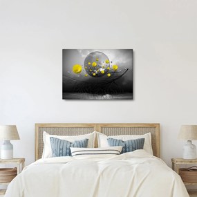 Kép- sárga absztrakt gömbök (70x50 cm)