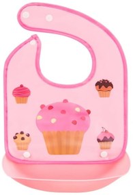 BocioLand Szilikon előke zsebbel Muffin, rózsaszín