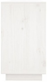 fehér tömör fenyőfa tálalószekrény 111x34x60 cm