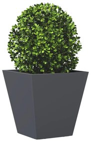 2 db antracitszürke acél kerti növénytartó 30 x 30 x 30 cm