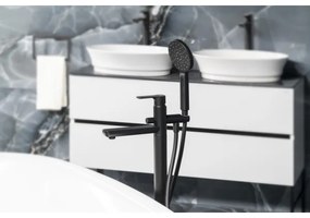 Sapho - PAX kádkészlet csapteleppel, matt fekete