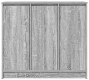 szürke sonoma színű szerelt fa tálalószekrény 85x34x76 cm
