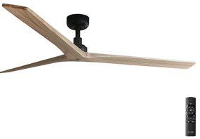 FARO 34282 -Mennyezeti ventilátor KLIM L fenyő/fekete átm. 150 cm+ távirányítás