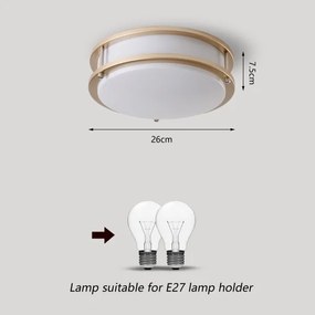 Brilagi - ELARO mennyezeti lámpa 2xE27/40W/230V, átmérő 26 cm, arany