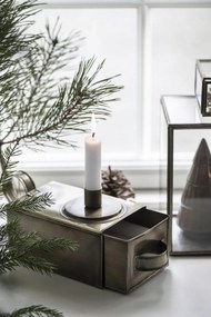 Retro fém gyertyatartó Ib Laursen tárolóval