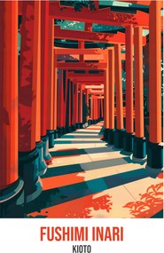 Poszter 50x70cm Fushimi Inari