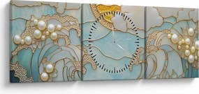 Kép - 3D gyöngyök az óceánban (órával) (90x30 cm)