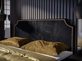 Franciaágy Boxspring 140 cm Lupin (fekete) (matraccal és tárolóhellyel). Akció -17%. 1043410