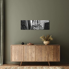 Kép - Egy kikötött hajó (órával) (90x30 cm)