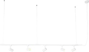 Okos függesztett sínrendszer fehér 1 fázisú, 5 Wifi GU10-zel - Iconic Jeana