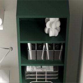Könyvespolc MARIO, 500 x 1800 x 350 mm, Modern: palack zöld szín