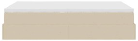 Ottomán ágykeret matraccal krém 120x200cm szövet