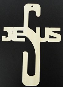 Fa díszkereszt - Jézus, méret - 250x180 mm