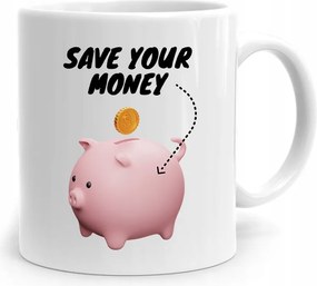 Bankárnak Save Yuor Money Ajándék Bögre fényképes nyomtatással