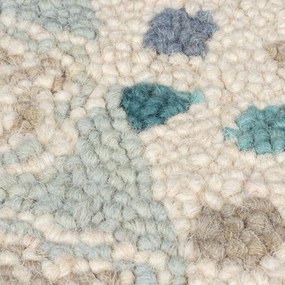 Kék-bézs kézi szövésű gyapjú szőnyeg 120x170 cm Eloise Patchwork – Flair Rugs