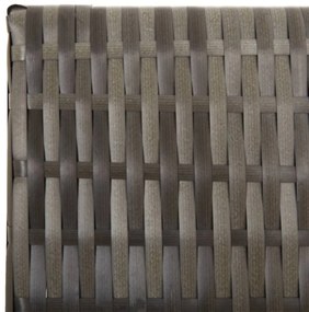 szürke 6-paneles polyrattan térelválasztó