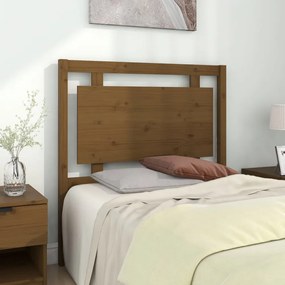 mézbarna tömör fenyőfa ágyfejtámla 95,5 x 4 x 100 cm