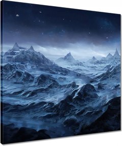 Vászonkép 50x50 A Hold megvilágítja a csúcsokat
