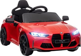 AIYAPLAY Elektromos gyerekautó BMW M4, hang és fény, 3-5 km/h, távirányítóval, piros