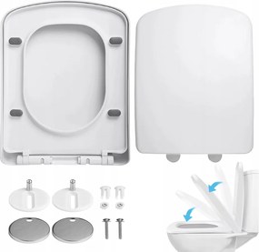 2db WC-ülőke WC-ülőke fedél Szabadonálló Téglalap Alakú