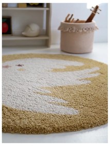 Okkersárga gyerek szőnyeg ø120 cm Bohemian Bird Miel – Nattiot