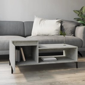Betonszürke szerelt fa dohányzóasztal 100 x 50 x 45 cm