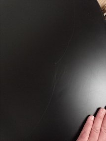 AKCIÓ Fekete étkezőasztal OSLO 90x90 II. osztály