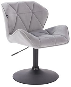 HR111N Acél modern velúr szék fekete lábbal