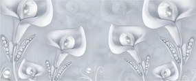 Kép - gyöngy virágok (120x50 cm)