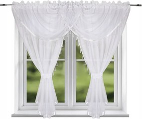 Függöny Kész 400 x 160 cm Fátyol Függöny Gyöngyök Karnis Víz