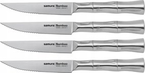 Steak Kés Készlet Samura Bamboo 4 db-os AUS-8 acél penge 11 cm
