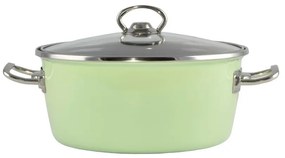 RCK Zöld Elite Zománcozott lábas 20 cm + üvegfedő 10407