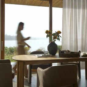 Ovalis bővíthető étkezőasztal