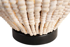 Keleti asztali lámpa bézs gyöngyökkel - Moti