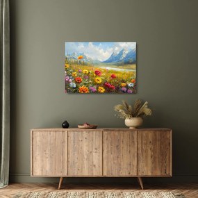 Üveg kép - Festett táj (70x50 cm)